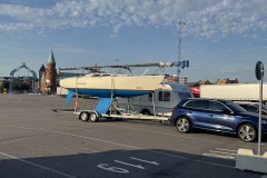 Warten auf die Fähre in Trelleborg